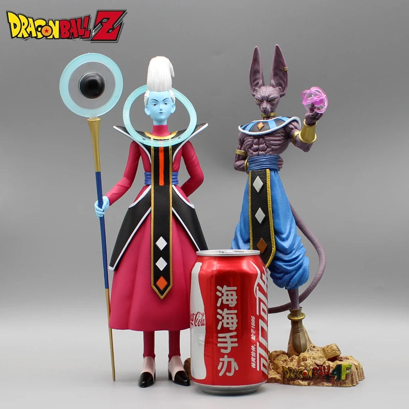 2PCS Dragon Ball Z Beerus Birusu Champa Whis Figure Super God of Destruction Pvc Figurine Collection Model Toys for Children Gif