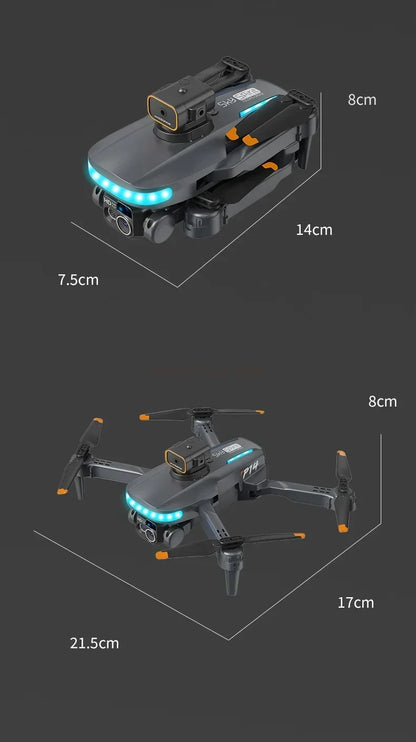 Mini Drone P14 Profesional 8K HD Camera Drones Obstacle Avoidance Aerial Photography Optical flow Foldable Quadcopter Dron Toys