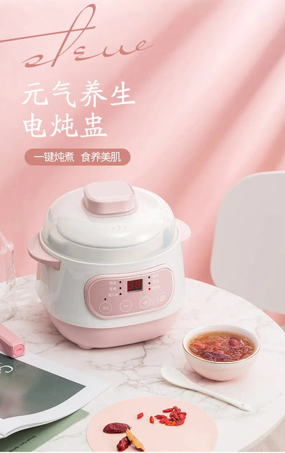 110V Appliances Electric Stewpot Porridge Soup Pot Ceramic Electric Stew Pot Household Automatic Intelligent Small Stew Pot