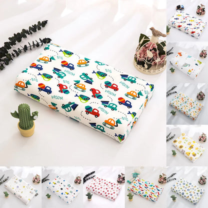 Soft Cotton Pillowcase Children's Latex Pillowcase Baby Cartoon Rubber Memory Pillow Cover Dinosaur Cushions Cover Home Decor