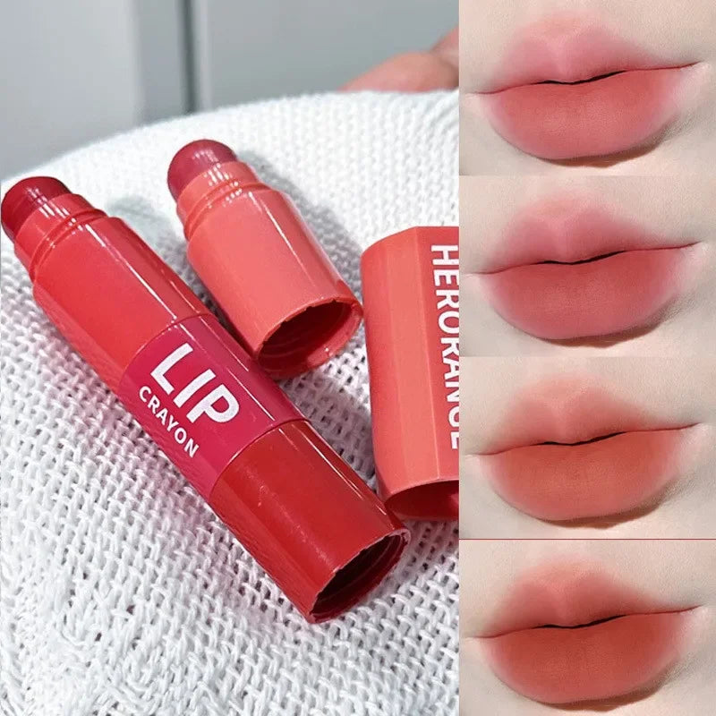 4 Colors In 1 Matte Lipstick Pen Velvet Rose Purple Lip Tint Combo Long Lasting Non-stick Cup Lip Gloss Set Makeup Cosmetic Kit