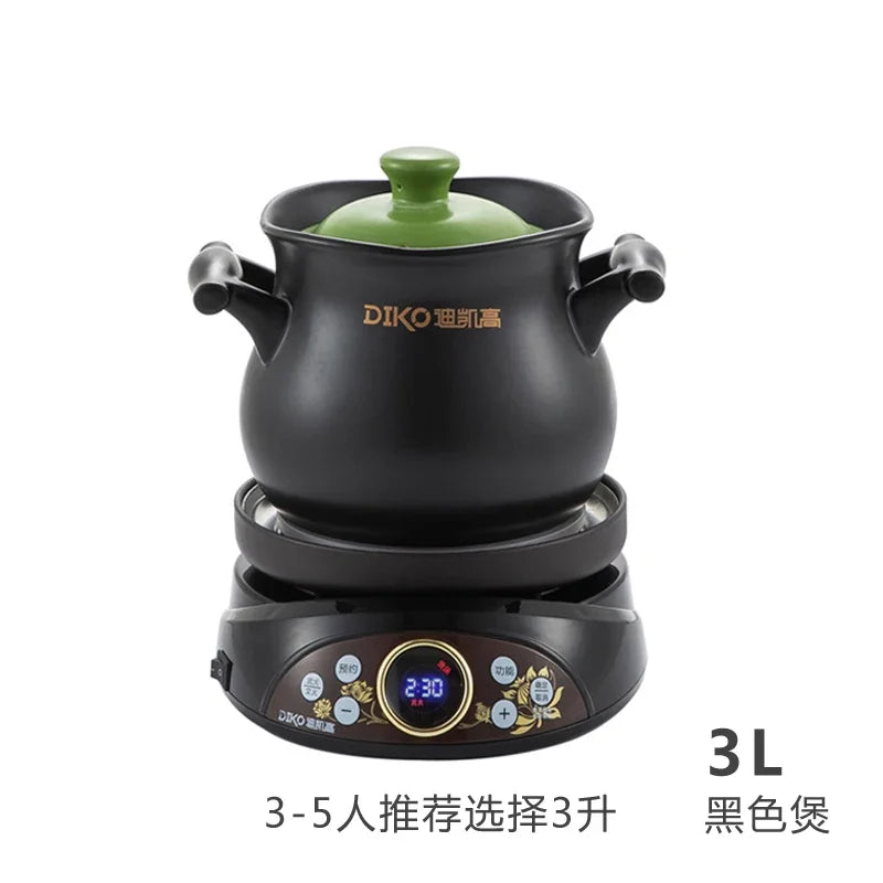 220V DIKO Ceramic Electric Stewpot, Multifunctional Porridge Cooking Pot, Automatic Separated Health Pot