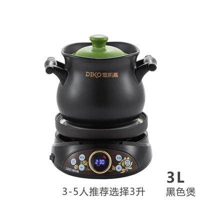 220V DIKO Ceramic Electric Stewpot, Multifunctional Porridge Cooking Pot, Automatic Separated Health Pot