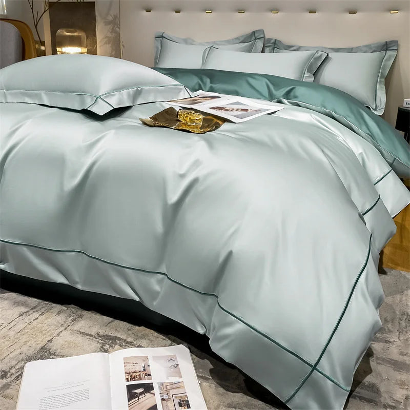 Embroidery Bedding Sets Egyptian Cotton Bed Sheet Set Luxury Duvet Cover Bedsheet Bed Linen Pillowcase 5 Stars Hotel Bedclothes