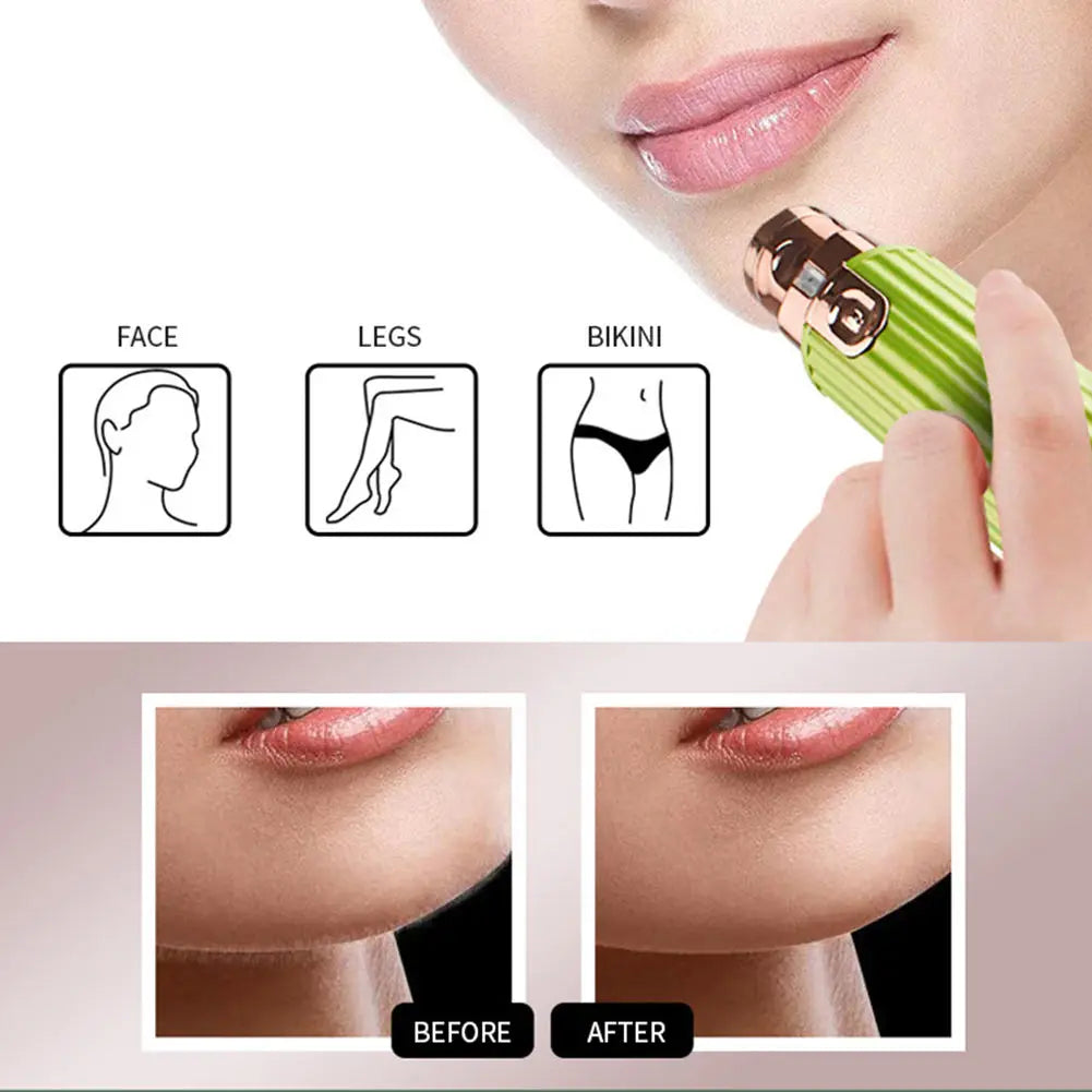 Woman face shaver USB Rechargeable Facial Hair Remover Lipstick Epilator Mini Portable facial razor for Women