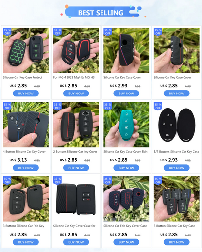 2 Buttons Silicone Car Key Cover Skin Protector Case Bag for Nissan X-trail T33 Qashqai J12 Teana 2022 2023 Keychain Accessories