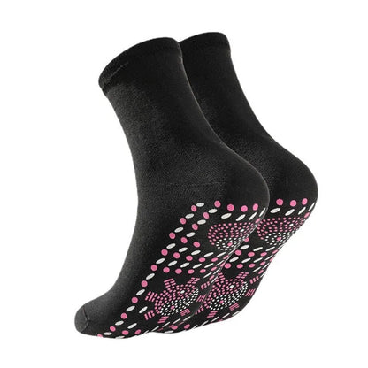 1Pair Tourmaline Self-Heating Socks Winter Warm Thermal Health Care Socks Slimming Health Sock Short Sock Magnetic Therapy Sock