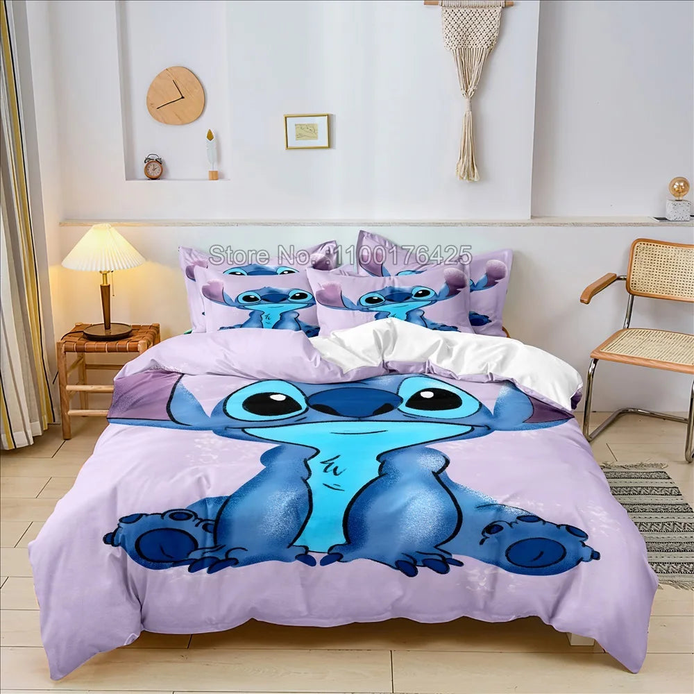 Lilo & Stitch Animation Stitch Bedding Set 3D Home Textile Pillowcase Quilt Cover Bedding The Best Gift Bedroom Decor