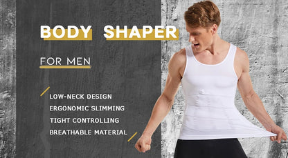 Mens Slimming Body Shaper Vest Shirt Abs Abdomen Slim Gym Workout Tummy Control Compression Tank Top Sleeveless Shapewear