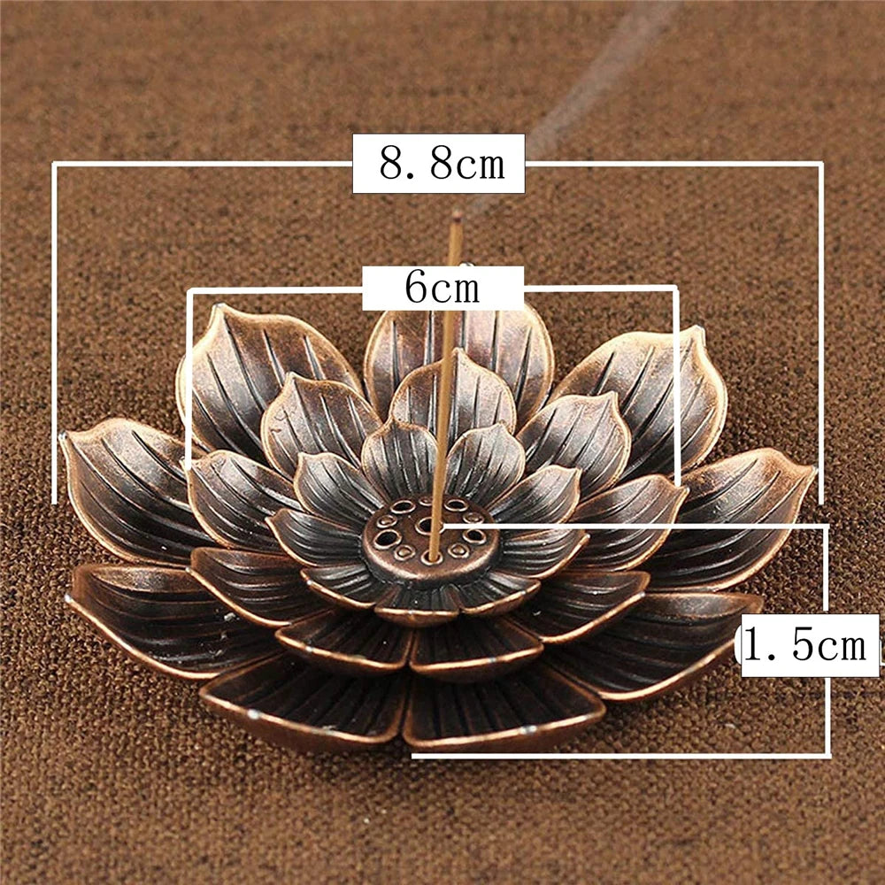 Vintage Lotus Fragrance Insert Thread Fragrance Incense Burner Plate Lotus Holder Cucurbitar Fragrant Seat Base Incense Clip