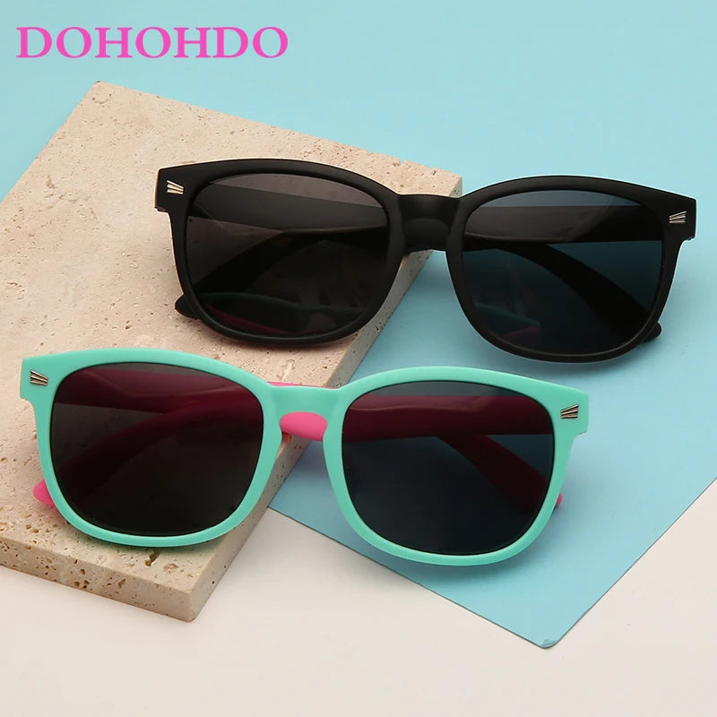 Retro Children Polarized Sunglasses TR90 Flexible Kids Sunglasses For Boys Girls Baby Gift Outdoors Goggle Shades Eyewear UV400