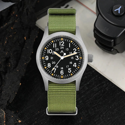 Militado ML05 Vintage Quartz Watch AR Sapphire Crystal Luminous VH31 Movement Watches 38mm Stainless Steel Men Wristwatch