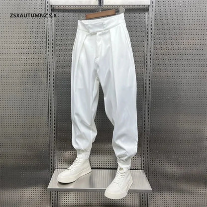 Autumn Harajuku With Martin Boots Trousers Men Loose Korean Tide Casual Pants Homme Western Harem Trousers Men Clothing