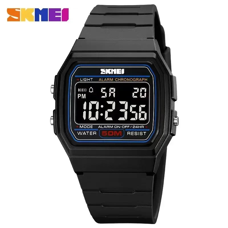 SKMEI 2042 Top Brand Back Digital Sport Watches Mens 5Bar Waterproof Alarm Clock reloj hombre Military Chrono Date Week Wristwat