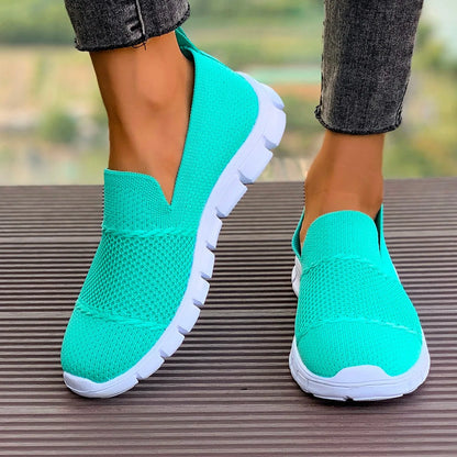 Women Casual Shoes Spring Autumn High Quality Slip on Breathable Flat Sneakers Women Comfortable Lightweight Walking Shoes Women