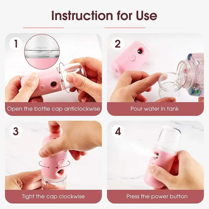 30ML Mini Facial Steamer Personal Nano Sprayer USB Nebulizer Humidifier Moisturizing Hydrating Women Beauty Skin Care Tool