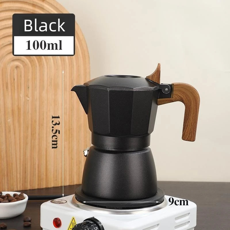 Double-valve Moka Pot Hand-brew Italian High-temperature Extraction Efficient Safe Household Espresso Outdoor Coffee Appliance