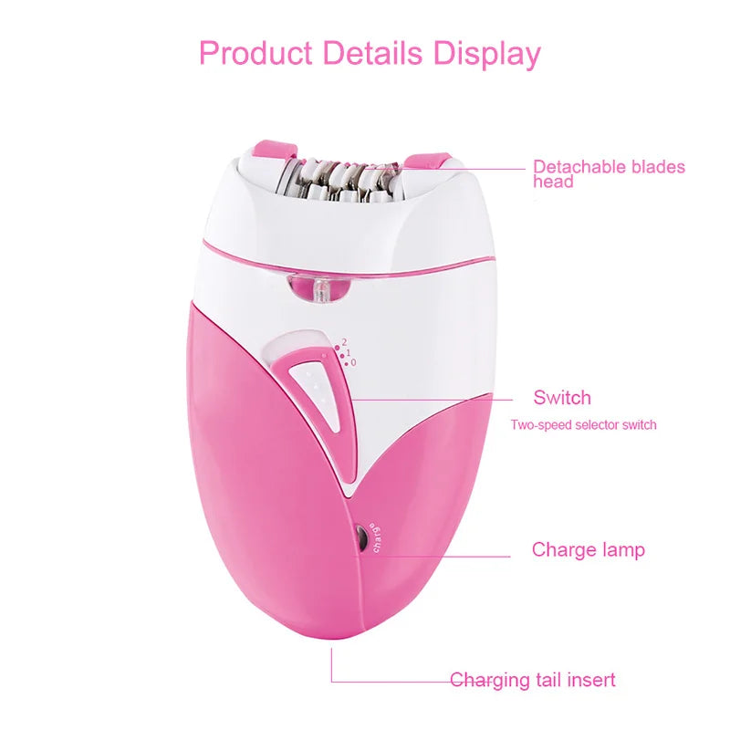 Portable Electric Women Shaver USB Charging Female Hair Remover Painless Roll Blades Razor Bikini Armpit Private  Lady Epilator