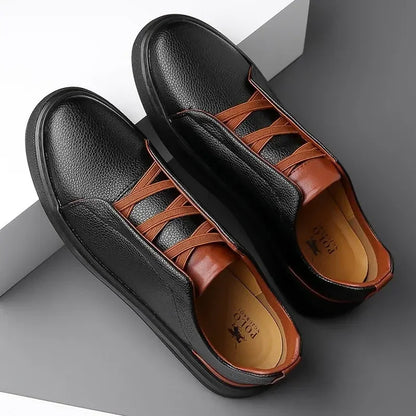 New Men Leather Shoes Classic Business Formal Shoes for Men Handmade Casual Men's Lace-up Footwear Man Platform non-slip Loafers