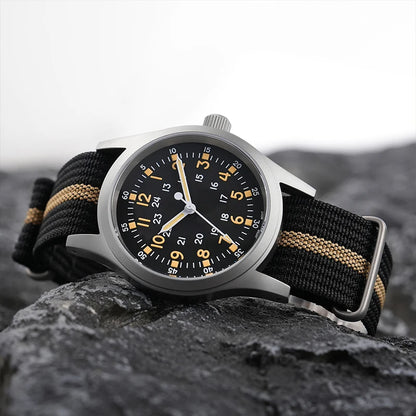 Militado ML05 38mm Men Watch VH31 Quartz Military Watches Domed Sapphire AR Coating 100m Waterproof Stainless Steel Wristwatch