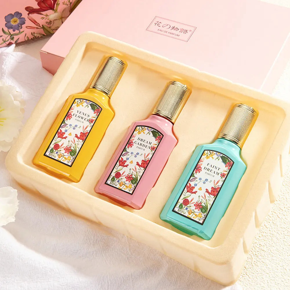 Brand Perfume Women 75ml Body Splash 3PCS Set Gift Box Pheromone Parfum Pour Femme Plant Floral Scent Exudes Feminine Charm духи