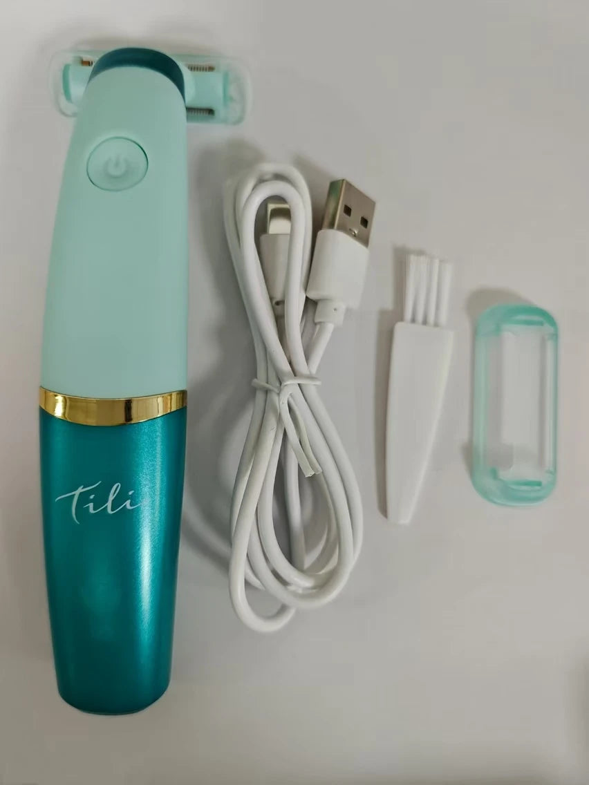 Portable USB rechargeable painless female shaver female leg and armpit hair shaver electric ladies shaving trimmer for women.