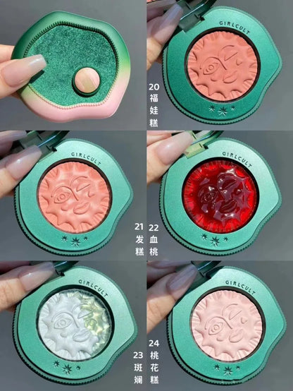 أحمر خدود Girlcult Emotional Blush Highlighter Matte Fine Shimmer Blusher Face Cute Makeup Korean Cheek Press Powder