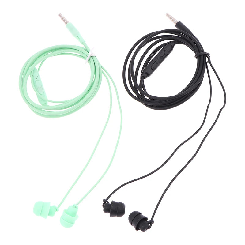 KJ15 Sleep Wired Earphones 3.5mm In-Ear Control Portable Sport Wired Headset With Mic Wired Headphones For Mobile Phones