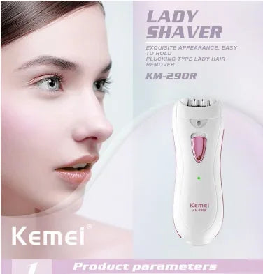 Kemei KM-290R Lady Body Scraping Shaver Female Razor Hair Shaver Hair Remover Epilater Rasuradora Multifuncional