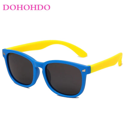 Retro Children Polarized Sunglasses TR90 Flexible Kids Sunglasses For Boys Girls Baby Gift Outdoors Goggle Shades Eyewear UV400