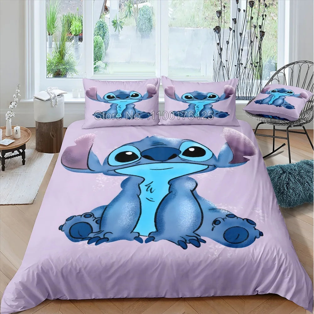 Lilo & Stitch Animation Stitch Bedding Set 3D Home Textile Pillowcase Quilt Cover Bedding The Best Gift Bedroom Decor