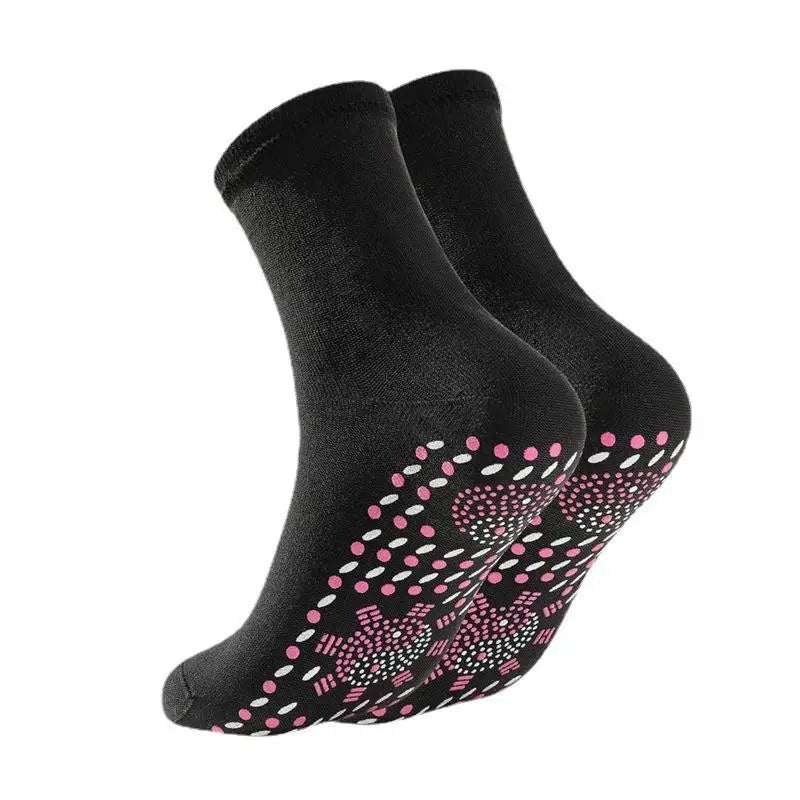 1Pair Tourmaline Self-Heating Socks Winter Warm Thermal Health Care Socks Slimming Health Sock Short Sock Magnetic Therapy Sock