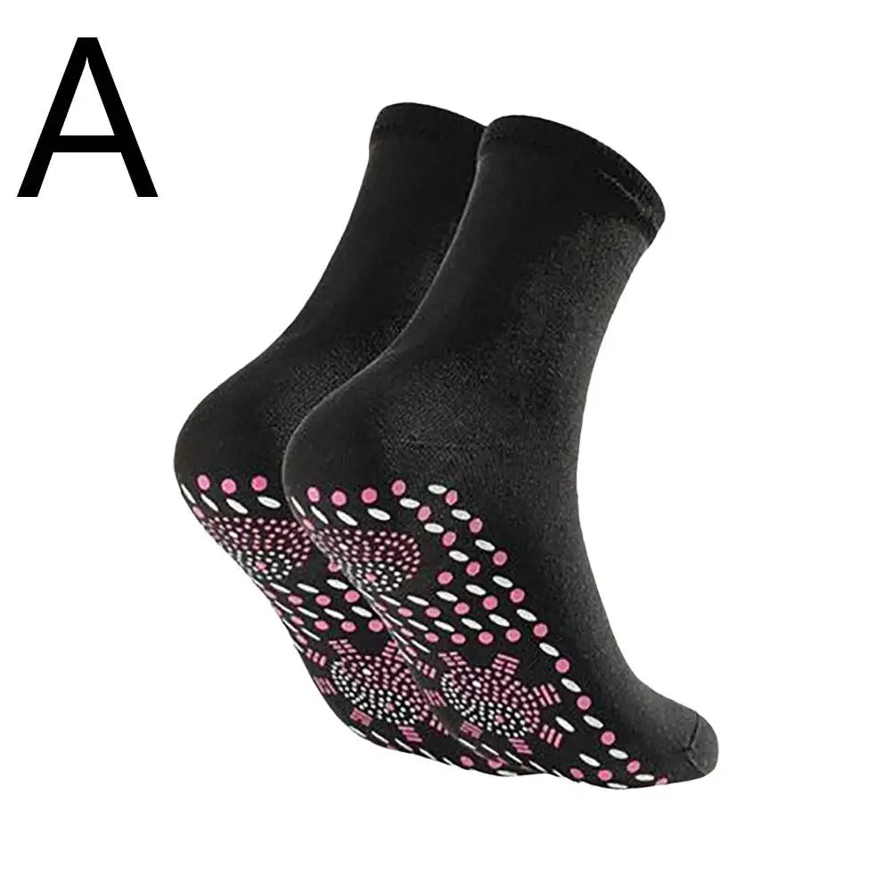 1 Pair Self Heating Socks Tourmaline Magnetic Socks Health Care Therapy Socks Men Women Foot Massager Winter Warm Socks