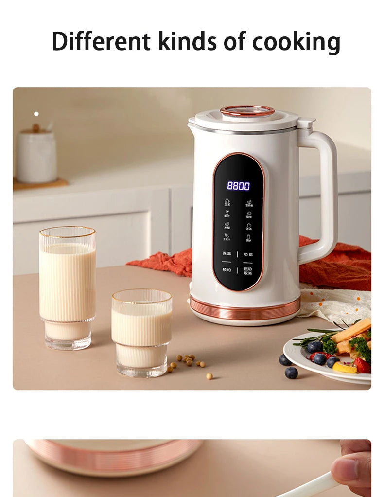 Soybean Milk Machine Electric Juicer Blender Mini Soy Milk Maker Home Wall Breaking Machine 10-leaf Blade Kitchen Appliances