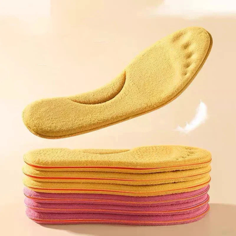 Thermal Plush Warm Insoles Women Men Winter Self Heating Massage Shoe Pads Sports Memory Foam Foot Care Inserts Padding