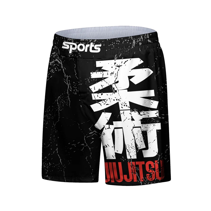 New Jiu Jitsu Rashguard MMA T-shirt +Pants For Men 4PCS/Set Brazilian Grappling Bjj Boxing Rash Guard Sport Clothing Gym Shorts