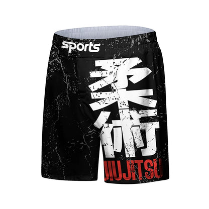 New Jiu Jitsu Rashguard MMA T-shirt +Pants For Men 4PCS/Set Brazilian Grappling Bjj Boxing Rash Guard Sport Clothing Gym Shorts