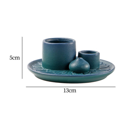 4 in 1 Incense Burner Minimalist Incense Plate Aromatherapy Stove Living Room Ceramic American Decoration Incense Insert