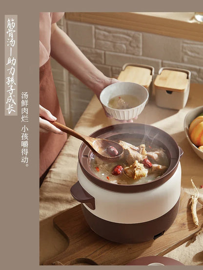 220V Multi-Functional Electric Stewpot with High Capacity, Purple Clay Pot for Stewing, Pot Roasting and Soup Cooking