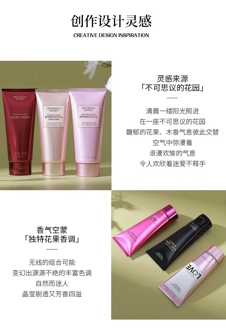 Victoria Body Milk Moisturizing & hydrating Long lasting fragrance Multi Aroma Fragrance Portable Female Skin care