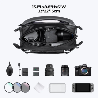 K&F Concept Alpha Camera Sling Bag 10L Photography Shoulder Bag For Canon / Nikon / Sony Cameras / DJI Mavic Drones