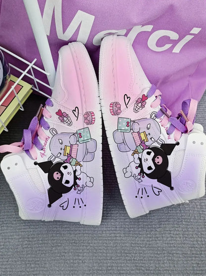 New Woman cartoon Kuromi   princess cute Casual shoes soft sports shoes for girlfriend gift EU size 35-44