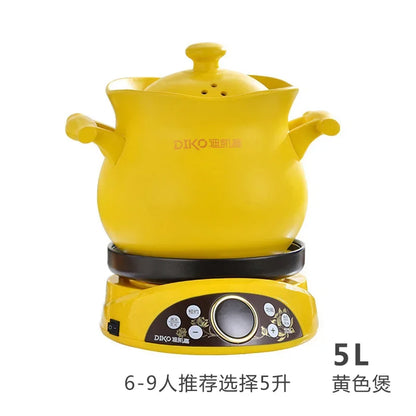 220V DIKO Ceramic Electric Stewpot, Multifunctional Porridge Cooking Pot, Automatic Separated Health Pot