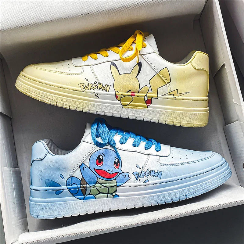 Men's casual shoes cartoon Tom and Jerry Pikachu white shoes women's sports shoes mandarin duck couple board shoes