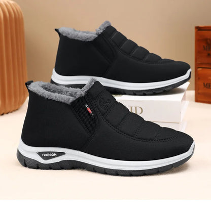 Lady‘s Casual Fashion Thicken Flat Shoes Lightweight Soft Comfortable Shoes Solid Warm Non-Slip Shoes For Winter