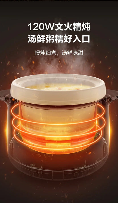 Household electric stew pot. Porridge cooking artifact. Automatic ceramic. Soup stew pot. Food supplement.