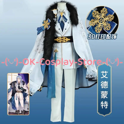 Game Nu Carnival Edmond Cosplay Costumes Anime Clothing Fancy Party Suit With Cloak  Halloween Carnival Uniforms Custom Made