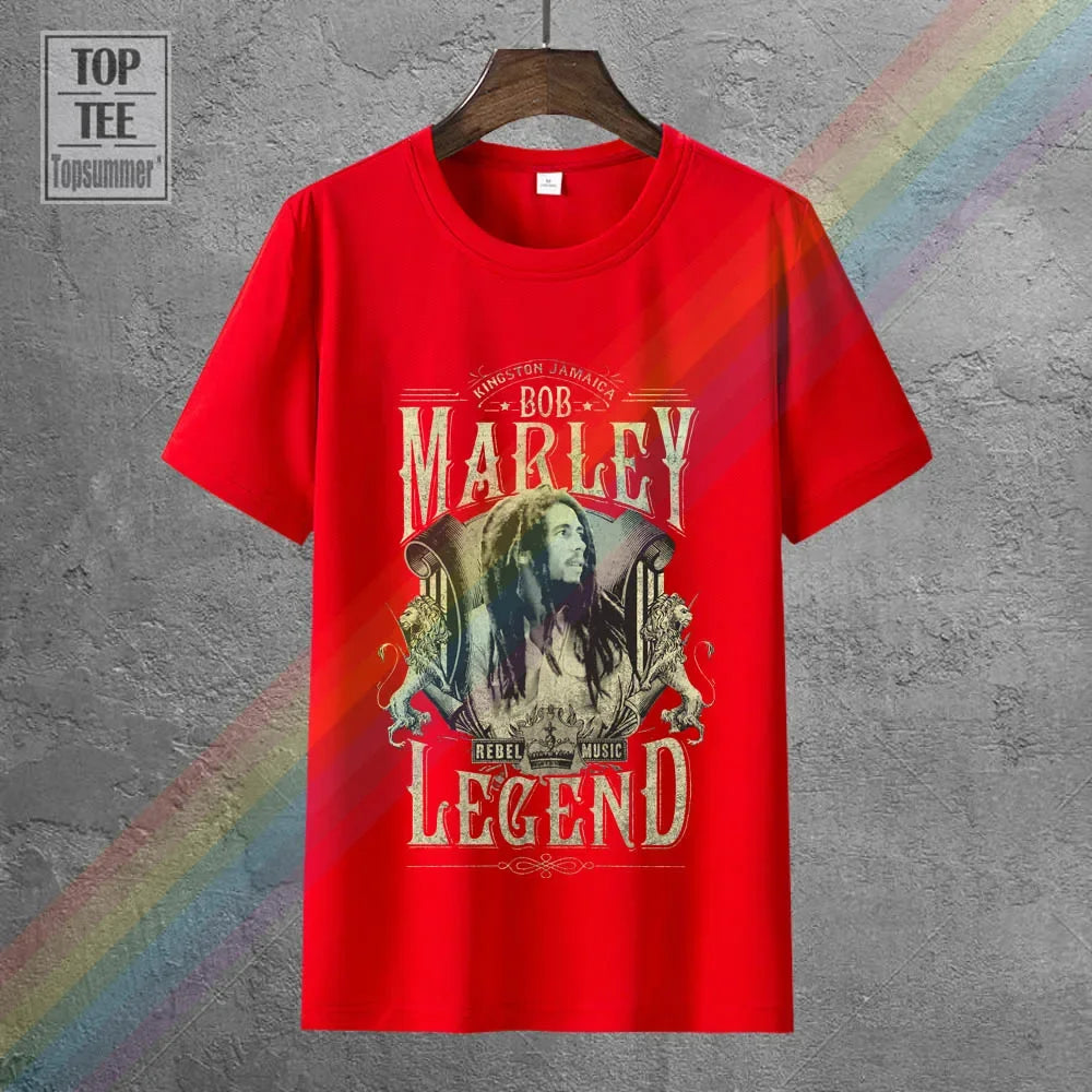 100% Cotton Printed 3D T Shirts Brand Clothing Tops Tees Bob Marley Men'S Legend T-Shirt