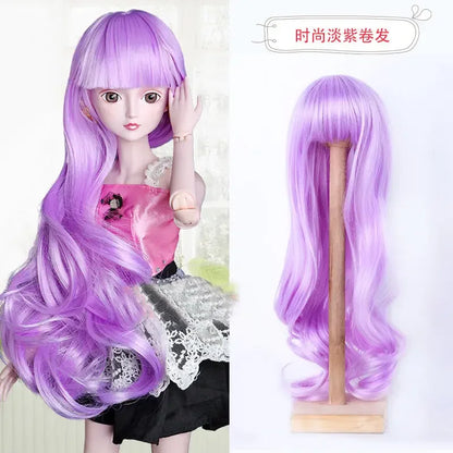 1/3 Bjd Wig 60cm BJD Dolls Handmade Wigs Curly Hair DIY Joints Doll Toys Fashion Wig  Fiber Dolls for Girls Barbie Accessories