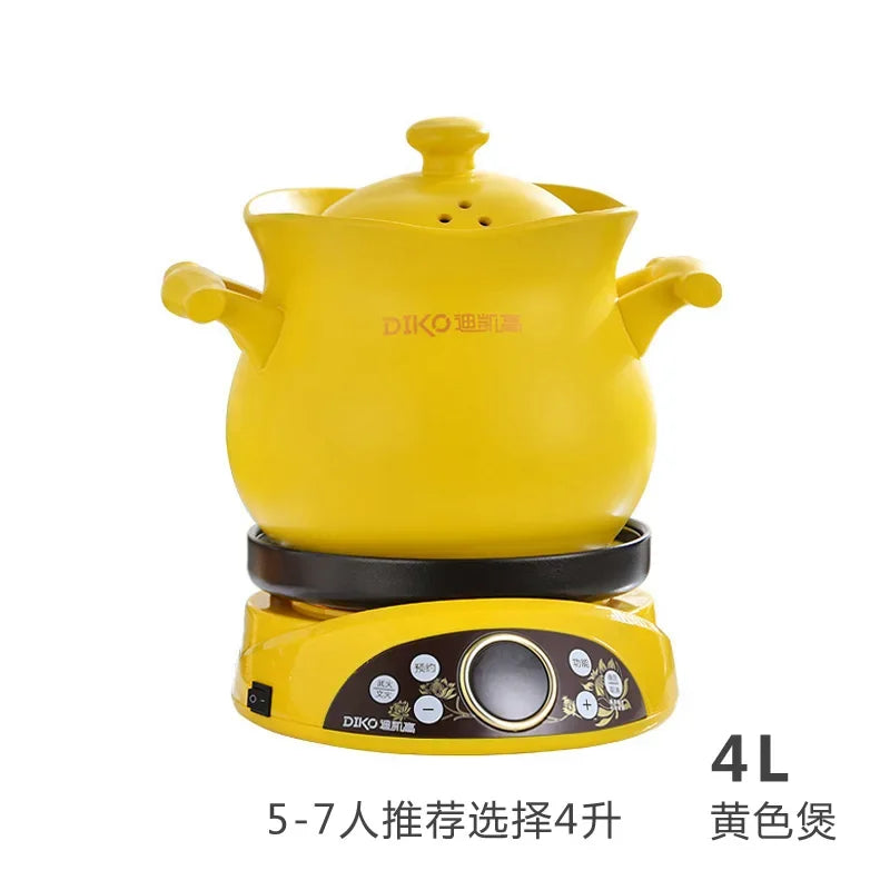 220V DIKO Ceramic Electric Stewpot, Multifunctional Porridge Cooking Pot, Automatic Separated Health Pot